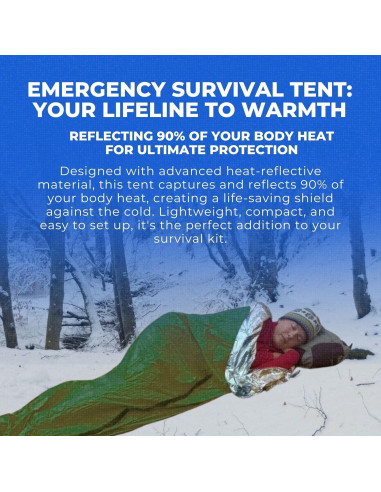 Tienda de Supervivencia CloudTen para 2 Personas - Ligera y Portátil