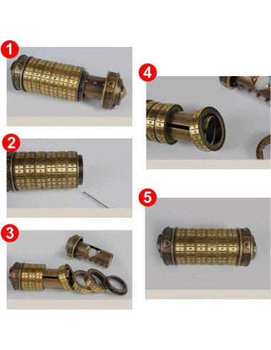 Cryptex Código Da Vinci Mini 19.8x12.7 cm Regalo Creativo