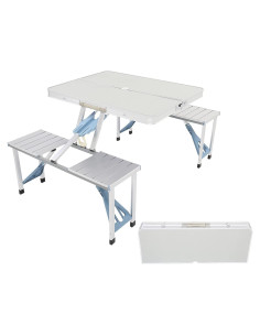 Mesa de Picnic Plegable Outvita Azul para 4 Personas
