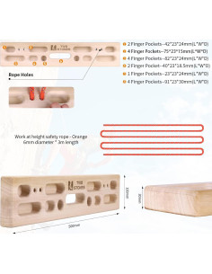 Tablero de Escalada Two Stones 500x100x30mm Portátil 2