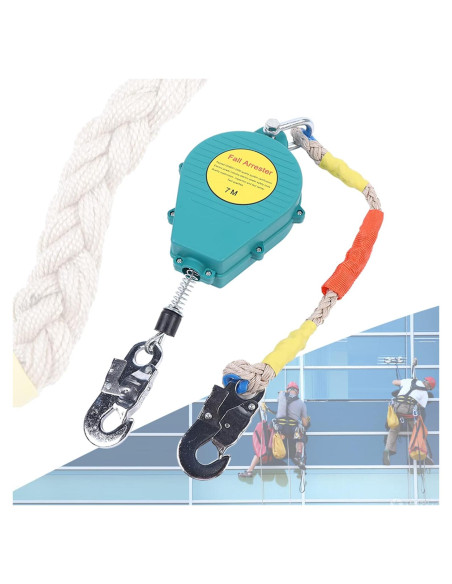 Línea de vida retráctil SanBouSi 7 m 150 kg con gancho