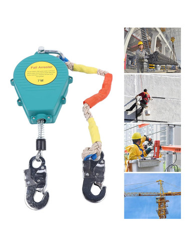 Línea de vida retráctil SanBouSi 7 m 150 kg con gancho