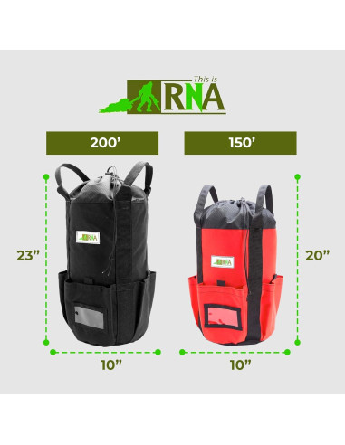 Bolsa de Almacenamiento de Cuerda Rock-N-Rescue 200m Amarillo