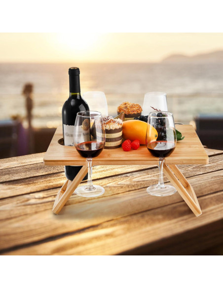 Mesa de Picnic Plegable Youeon para Vino y Aperitivos