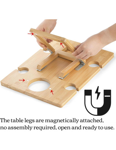 Mesa de Picnic Plegable Youeon para Vino y Aperitivos