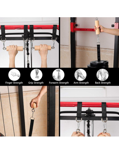 Agarraderas de Madera YCHLCHL para Entrenamiento de Fuerza