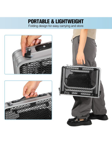 Mesa de Parrilla Plegable RedSwing 60x40cm Ajustable