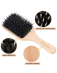 Conjunto de Cepillos de Cerdas de Jabalí Sosoon - 4 Piezas 2
