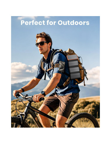 Cargador Solar Hiluckey 25000mAh con 4 Paneles Solares