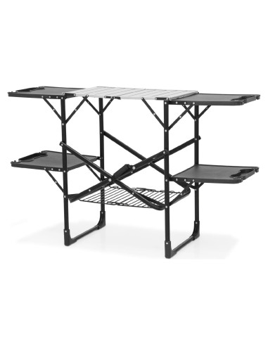 Mesa de Cocina Plegable Athena 132 cm con 4 Mesas Laterales