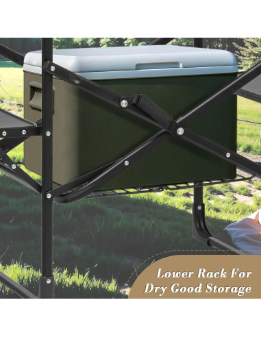 Mesa de Cocina Plegable Athena 132 cm con 4 Mesas Laterales