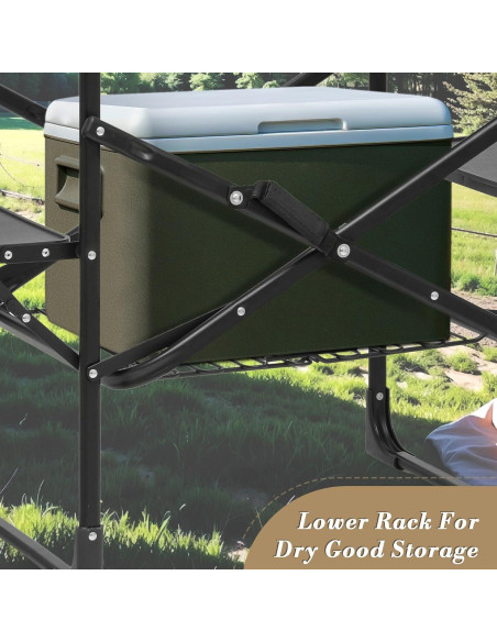 Mesa de Cocina Plegable Athena 132 cm con 4 Mesas Laterales