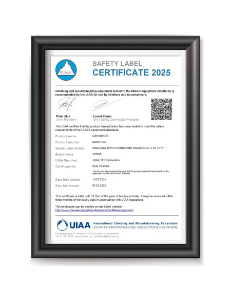 Carabineras de Escalada JRSGS SGM7104B 25kN 4Pcs