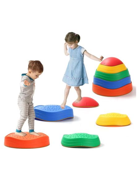 Piedras de Equilibrio Juoe 5Pcs Antideslizantes Multicolor