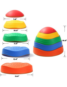 Piedras de Equilibrio Juoe 5Pcs Antideslizantes Multicolor 2