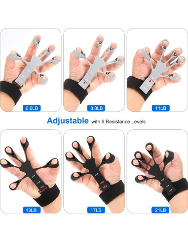 Entrenador de Fuerza de Agarre Btfsoul - Ejercitador de Dedos