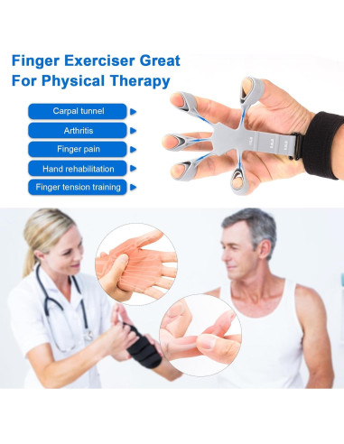 Entrenador de Fuerza de Agarre Btfsoul - Ejercitador de Dedos