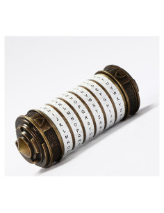 Cryptex Código Da Vinci Mini Caja Rompecabezas Metal Blanco