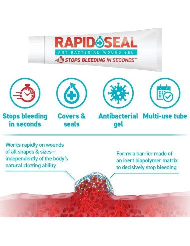 Gel para Heridas ASO Rapid-Seal 17.86 g Detiene Sangrado Rápido