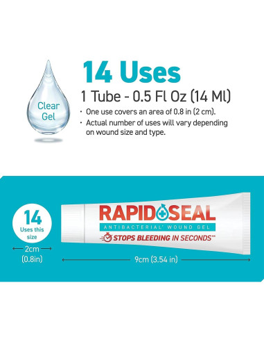 Gel para Heridas ASO Rapid-Seal 17.86 g Detiene Sangrado Rápido