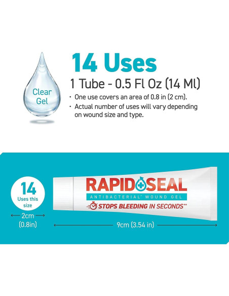 Gel para Heridas ASO Rapid-Seal 17.86 g Detiene Sangrado Rápido