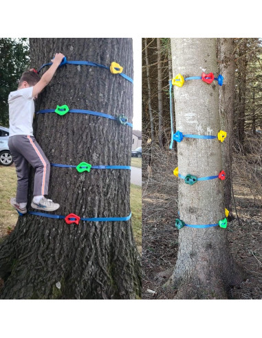 Agarraderas de Escalada XBEN + 6 Correas + Kit Ninja