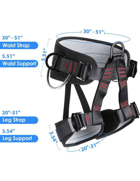 Cinturón de Escalada HandAcc Profesional 0.91 kg 300KG
