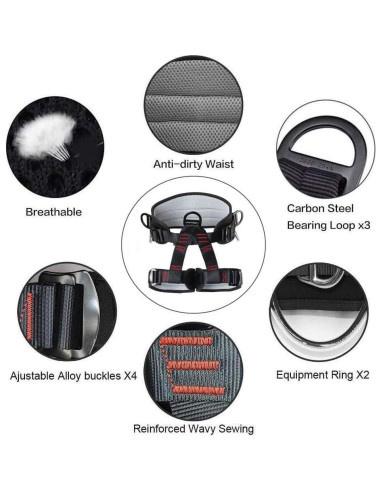 Cinturón de Escalada HandAcc Profesional 0.91 kg 300KG