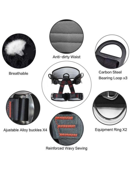 Cinturón de Escalada HandAcc Profesional 0.91 kg 300KG