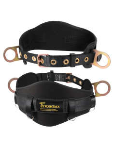Arnés de Seguridad TRSMIMA Cinturón Escalada Negro Ajustable