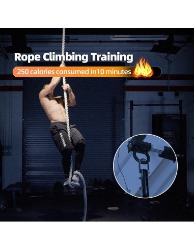 Cuerda de Escalada GSE 4,57 m de Poliester para Ejercicio