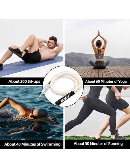 Cuerda de Escalada GSE 4,57 m de Poliester para Ejercicio