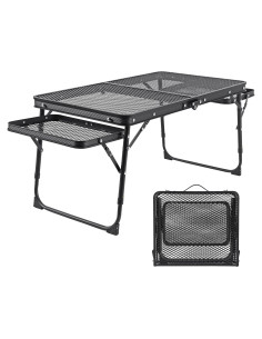 Mesa de Camping Plegable EWOVUV 01 Ajustable Negra