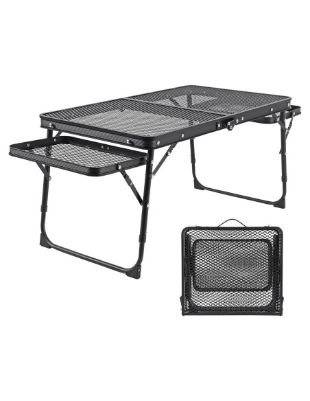 Mesa de Camping Plegable EWOVUV 01 Ajustable Negra