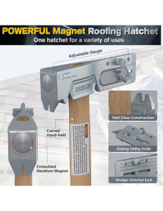 Hacha de Tejado Magnética Kathleno CTC con Imán y Cuchillo 2