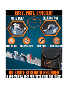 Sierra de bolsillo CAMPNDOOR 91 cm 48 dientes para camping 2