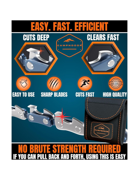 Sierra de bolsillo CAMPNDOOR 91 cm 48 dientes para camping