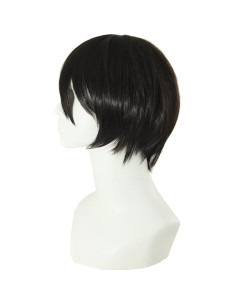Peluca Corto Recto 30 cm MapofBeauty para Hombre (Negro) 2