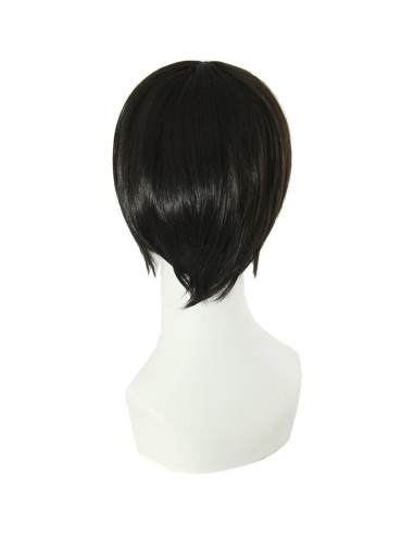 Peluca Corto Recto 30 cm MapofBeauty para Hombre (Negro)