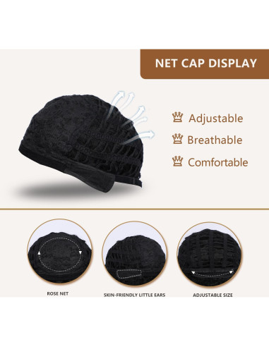 Peluca Mullet Negra Airhostess 45.72 cm para Fiesta