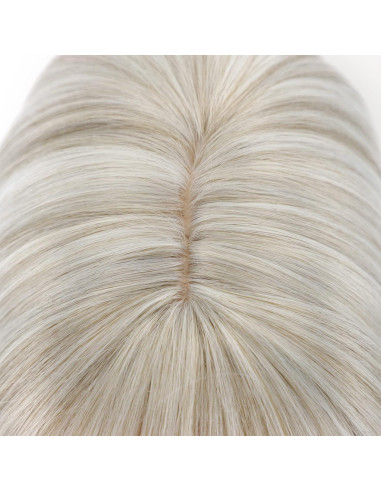 Peluca Sintética GNIMEGIL Gris Ceniza con Flequillo