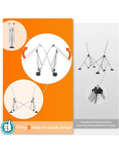 Silla de Camping Colgante HTD060 Azul Plegable y Ajustable