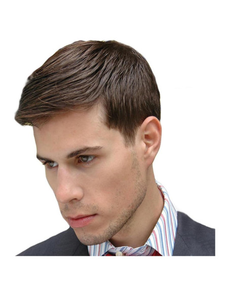 Peluca Corta Marrón para Hombre Dai Cloud Fluffy Diaria