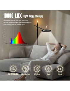 Lámpara de Terapia de Luz GLOWRIUM H1 10000 Lux Regulable 2