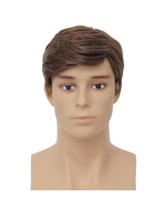 Peluca Corta Marrón para Hombre Dai Cloud Fluffy Diaria 2