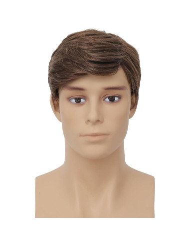 Peluca Corta Marrón para Hombre Dai Cloud Fluffy Diaria