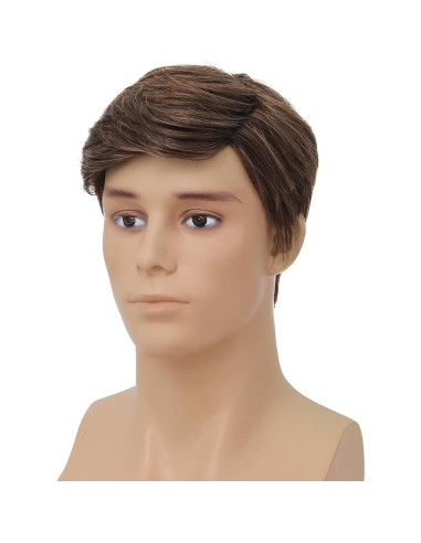 Peluca Corta Marrón para Hombre Dai Cloud Fluffy Diaria