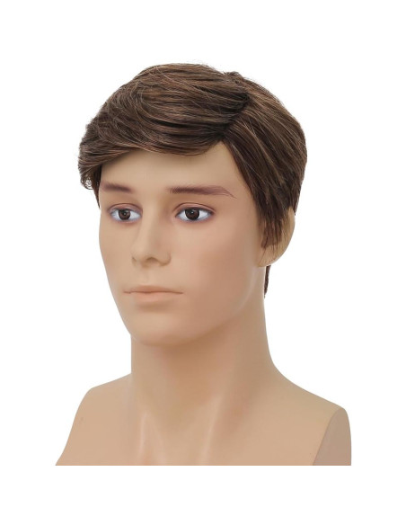 Peluca Corta Marrón para Hombre Dai Cloud Fluffy Diaria