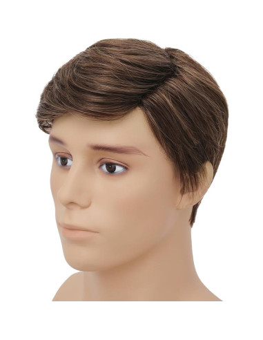 Peluca Corta Marrón para Hombre Dai Cloud Fluffy Diaria