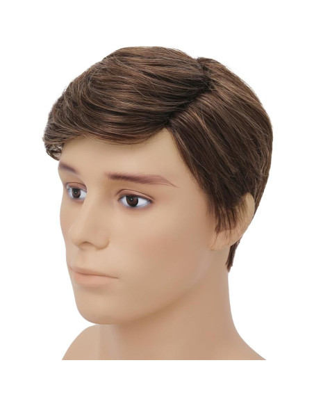 Peluca Corta Marrón para Hombre Dai Cloud Fluffy Diaria